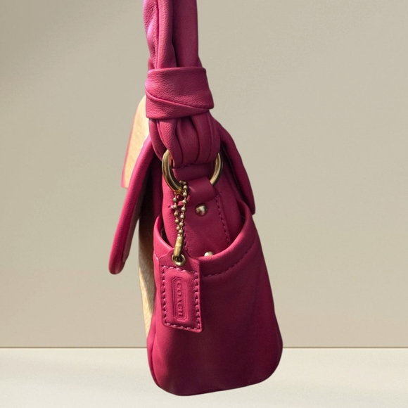 COACH PINK STRAW BAG, Small - Picture 6 of 10